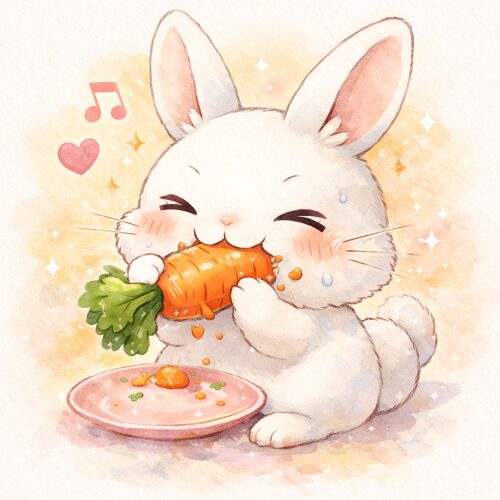 よく噛むうさぎ
